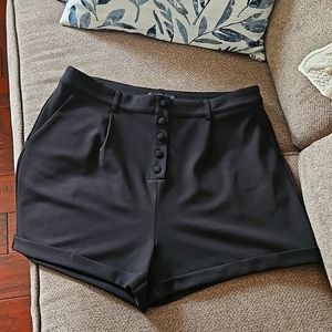 Forever21 black 4 button trouser shorts